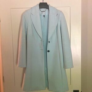 WHBM long coat size XS mint green. EUC